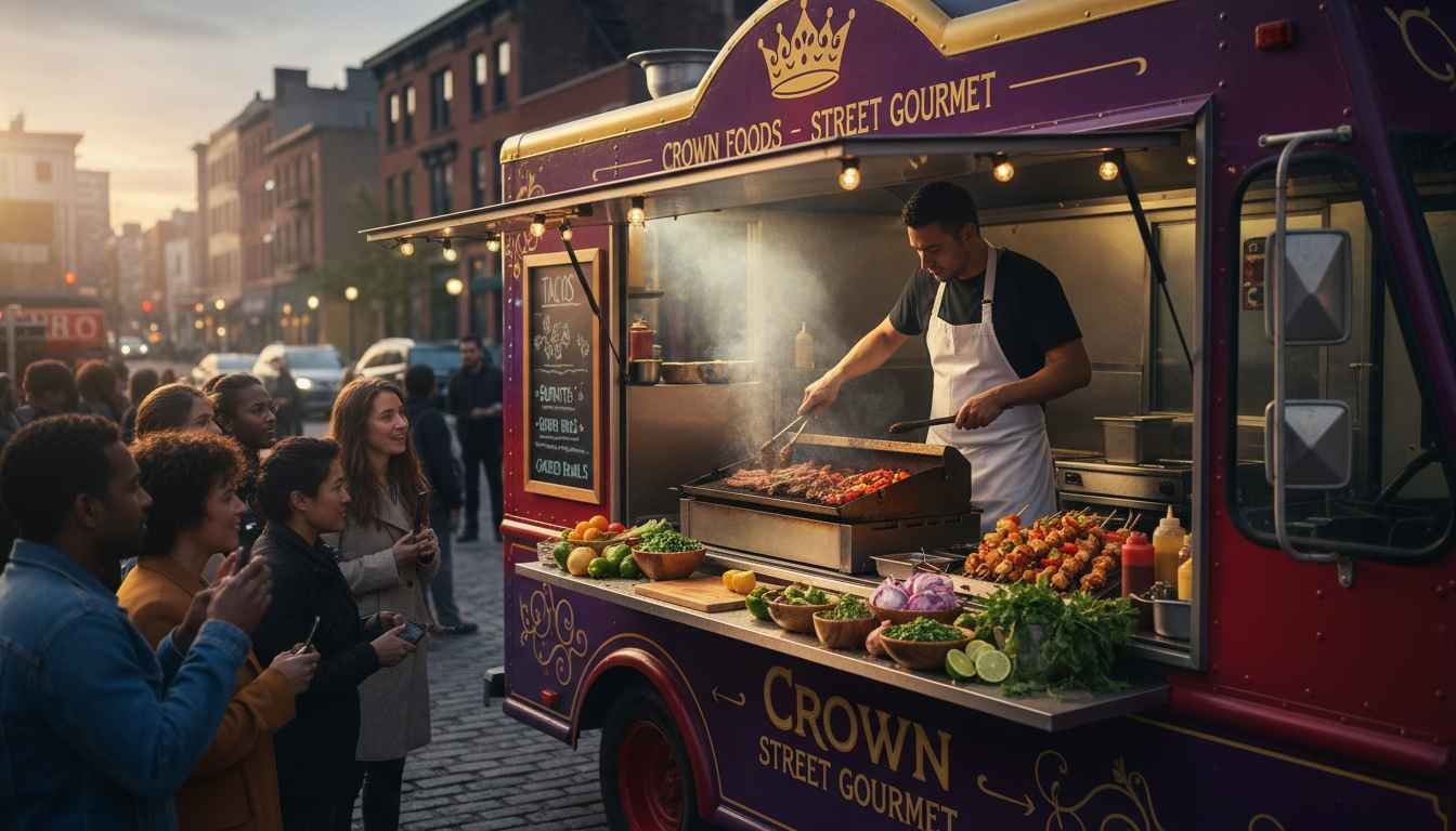 cooking with a crown food truck